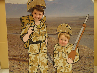 Kian and Isaac at the Tank Museum