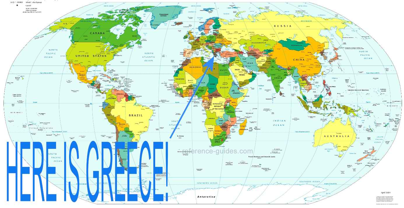 it doesn t look so far away on this map above does it not the clearest of maps but one which locates greece and its geographical position in the world it doesn t look so far away on this map above does it not the clearest of maps but one which locates greece and its geographical position in the world