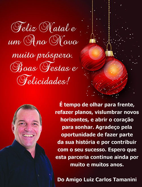 Notícias Corupá: Mensagem de Feliz Natal e Próspero Ano Novo: Prefeito Luiz  Carlos Tamanini