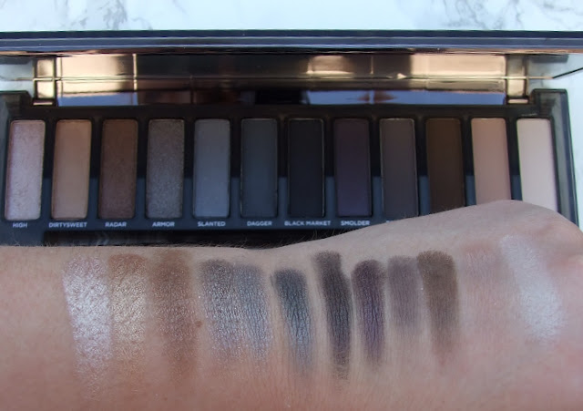 urban decay naked smoky palette swatch and review eyeshadow