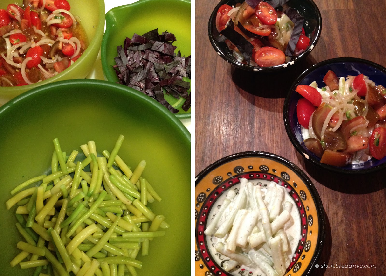SHORTBREAD Yellow Bean & Cherry Tomato Salad with Creamy Dressing