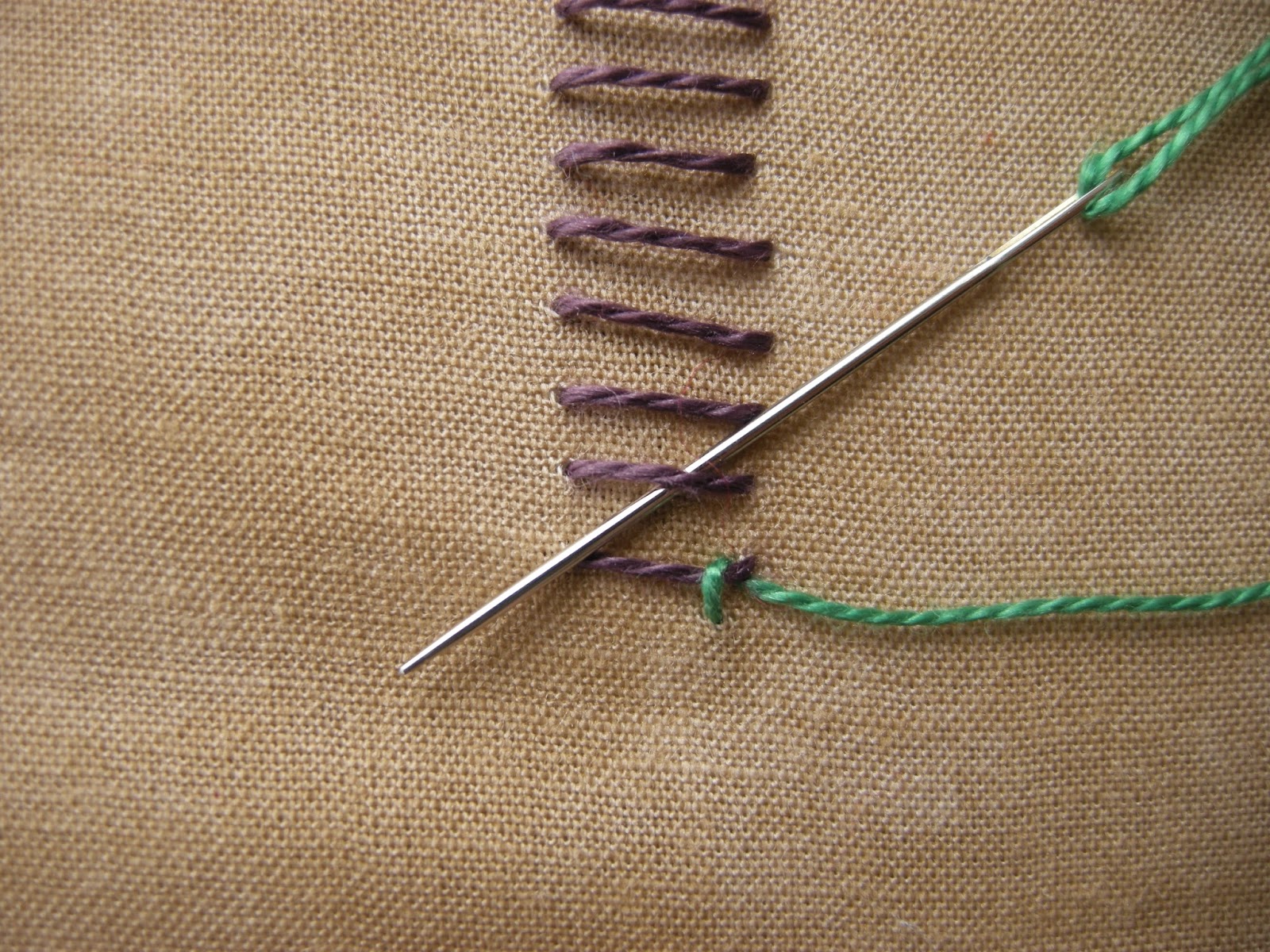 Queenie's Needlework TAST 130 Double Lock Stitch turns into a