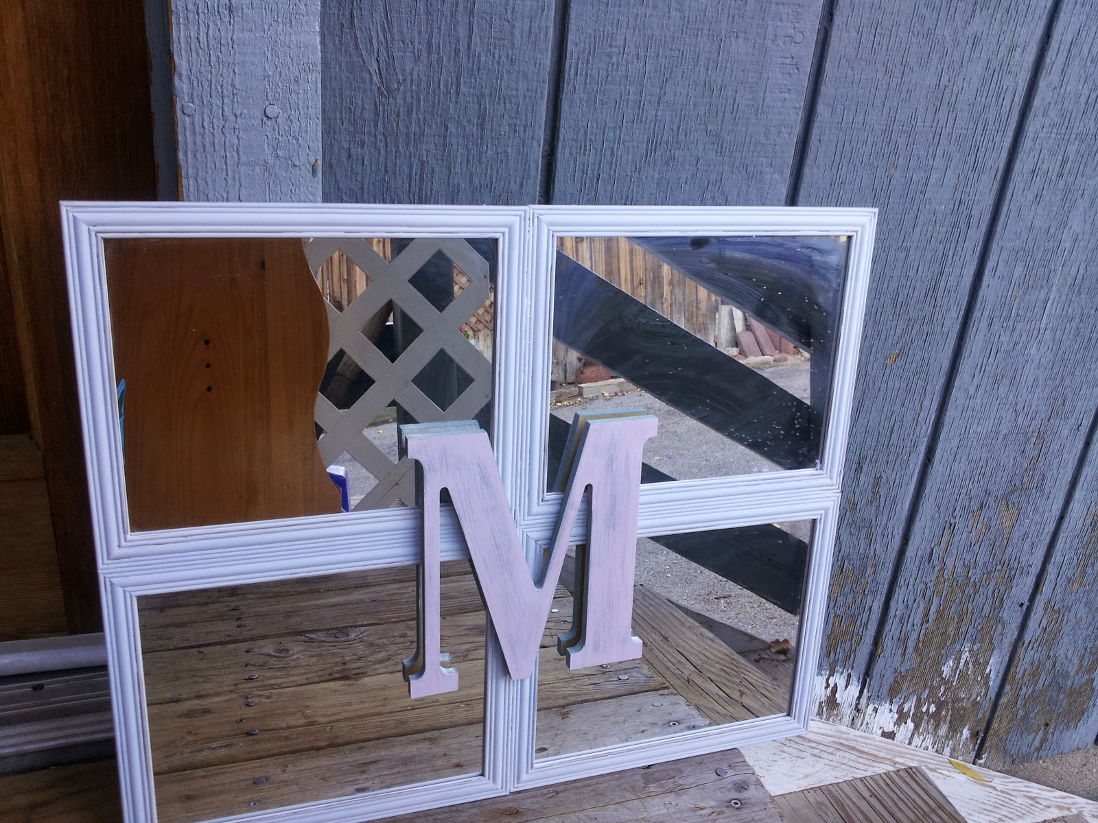 The Blue House Crafts Dollar Store Mirror Decor