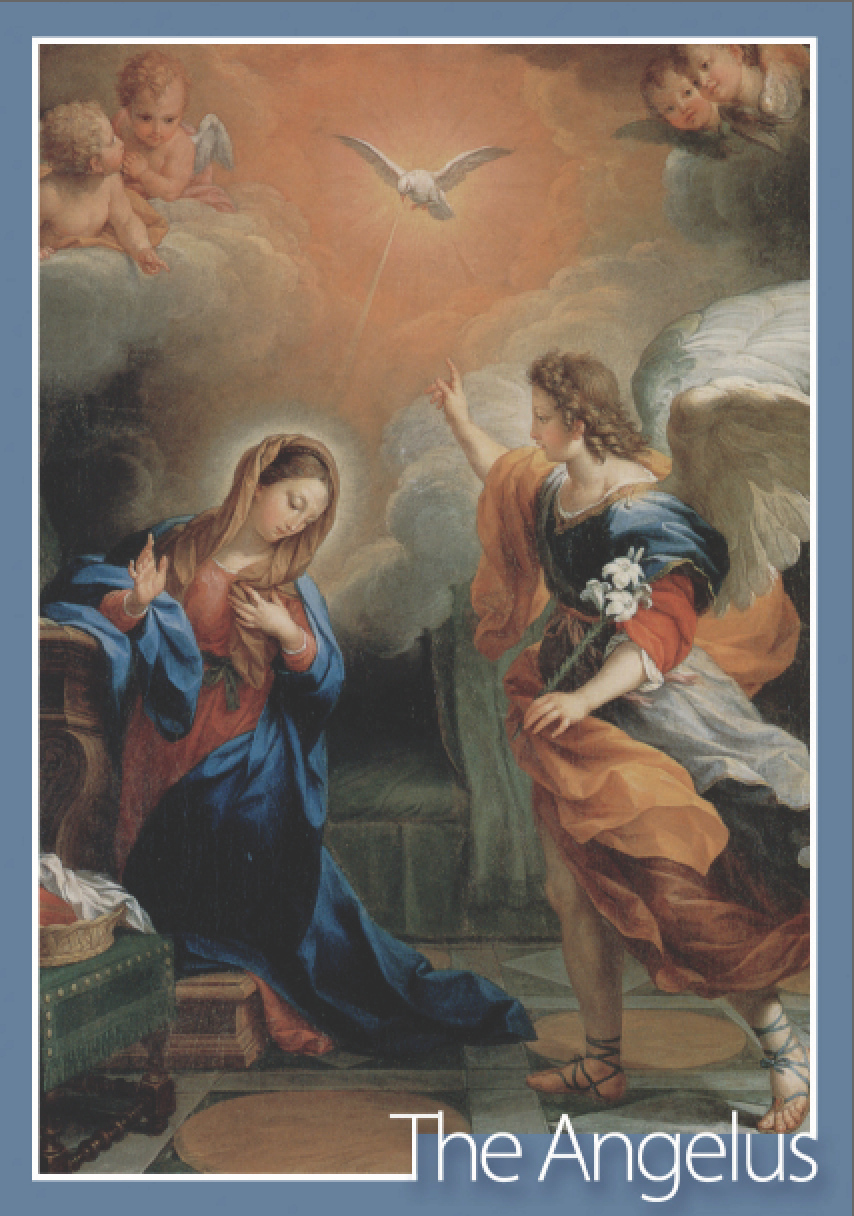Angelus Prayer - Annunciation Holy Card