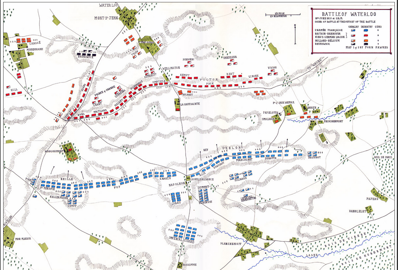 One Sided Miniature Wargaming Discourse: Waterloo Maps