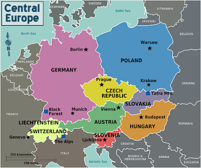 Kartta Keski-Euroopan Kuva
