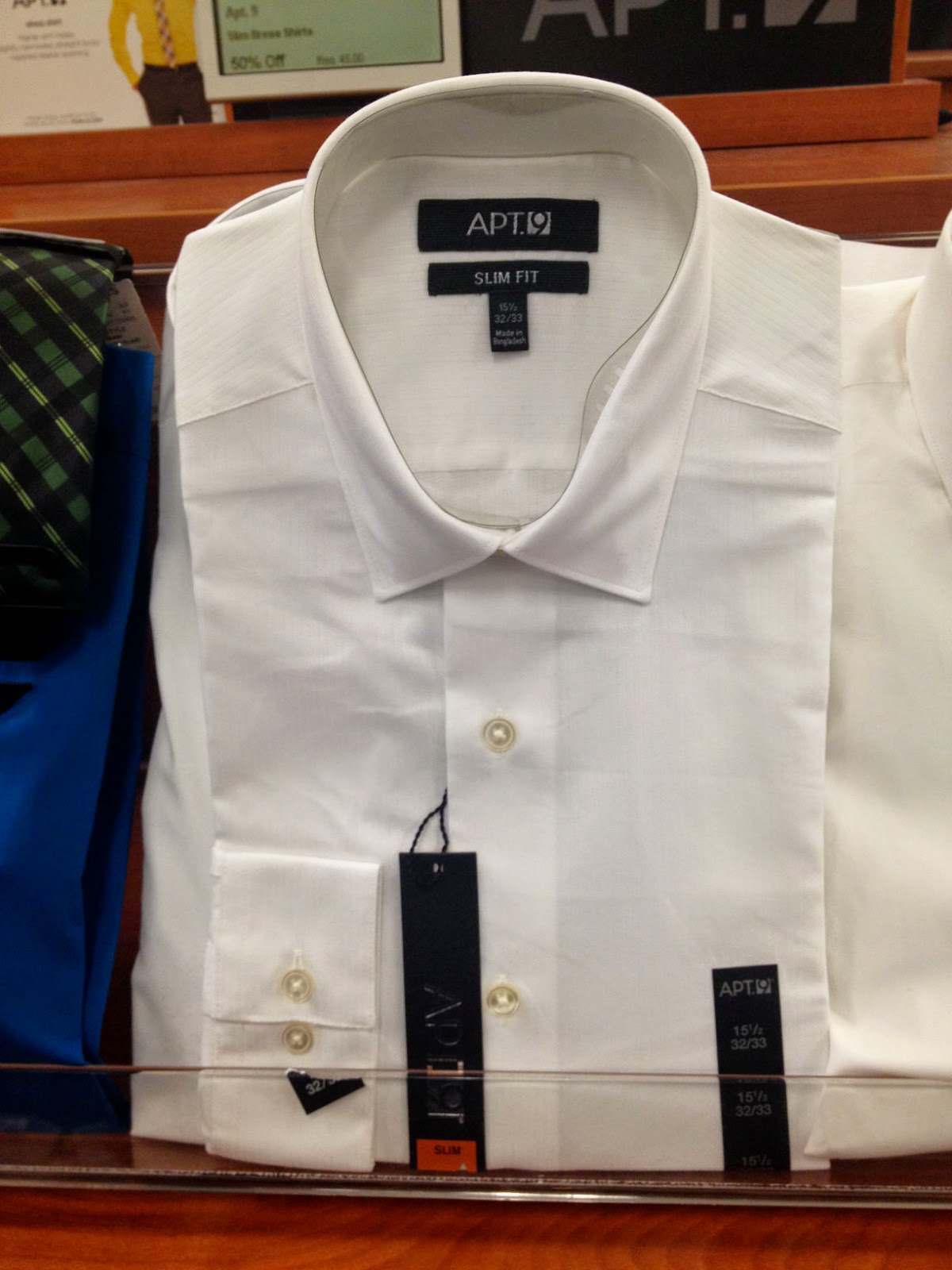 Product of Bangladesh Apt. 9 Men's White Dress Shirt