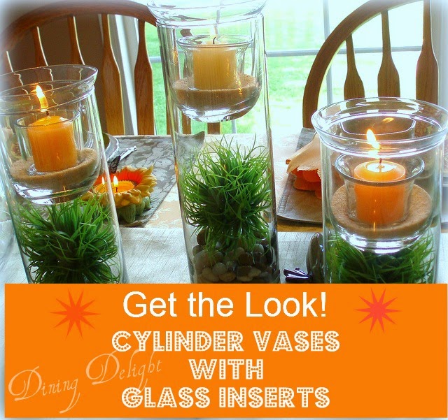 Cylinder Vases with Glass Inserts -    Get the Look!