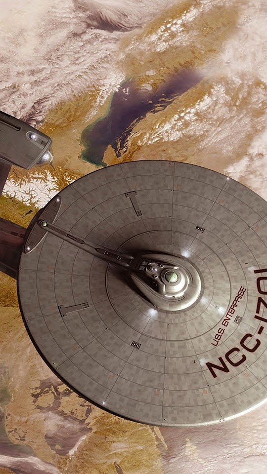 Starship Enterprise Earth Space  Android Best Wallpaper