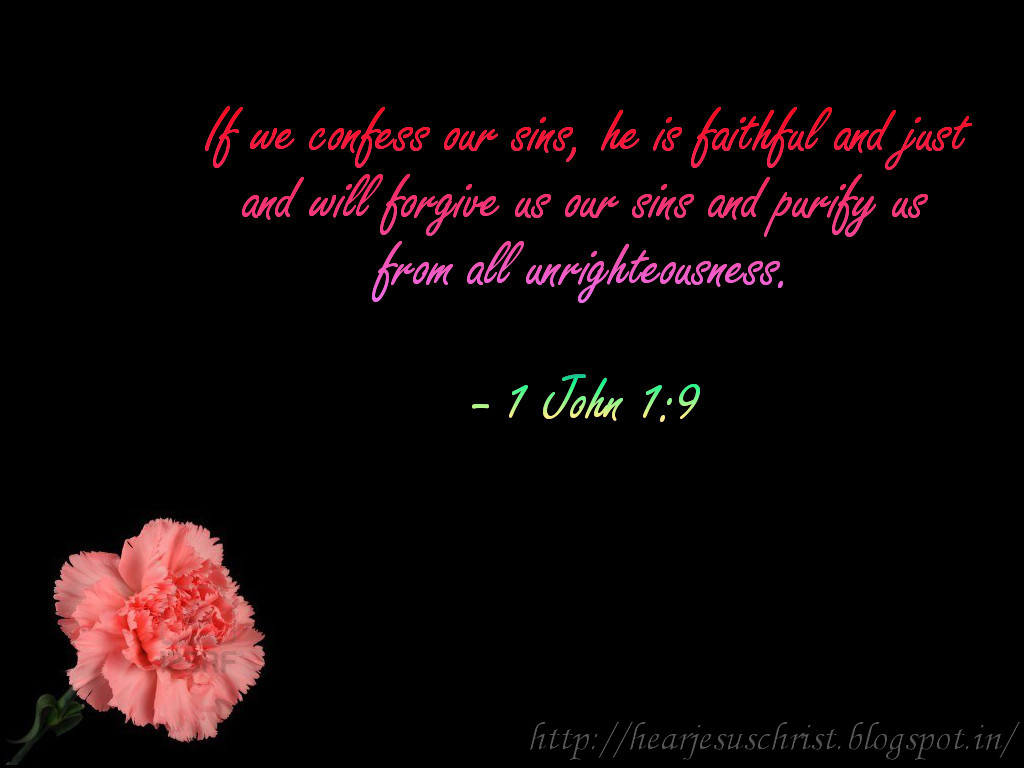 Christian Wallpapers: Bible Verse Wallpaper - 1 John 1:9