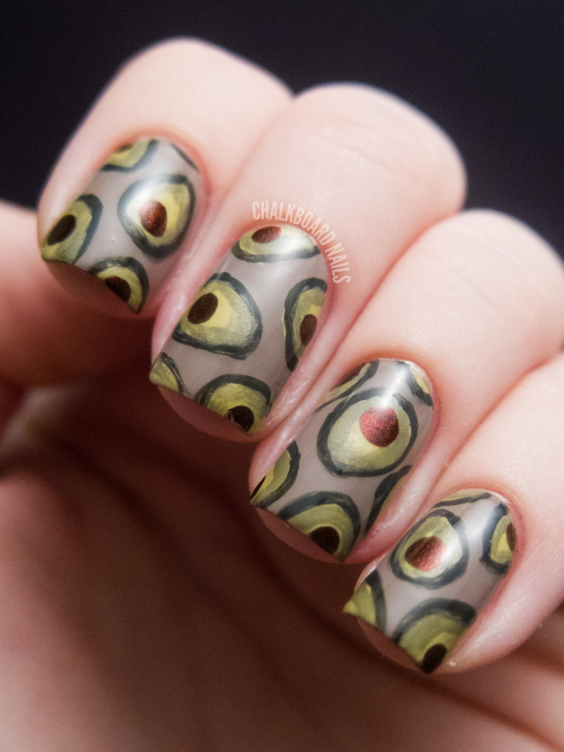 Avocado Print - OPI Germany Nail Art | Chalkboard Nails | Nail Art Blog