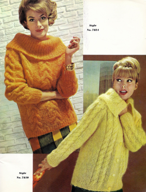 The Vintage Pattern Files: 1970s Knitting - Cable Jumpers and