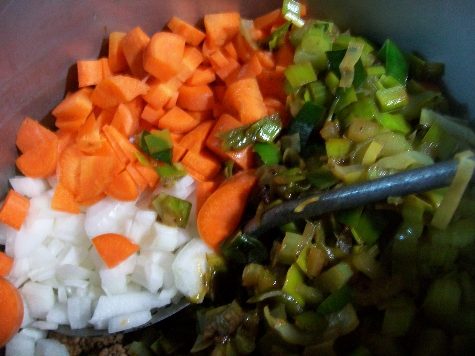 Michigan Cottage Cook VEGETABLE BEEF SOUP WITH LEEKS AND CABBAGEA