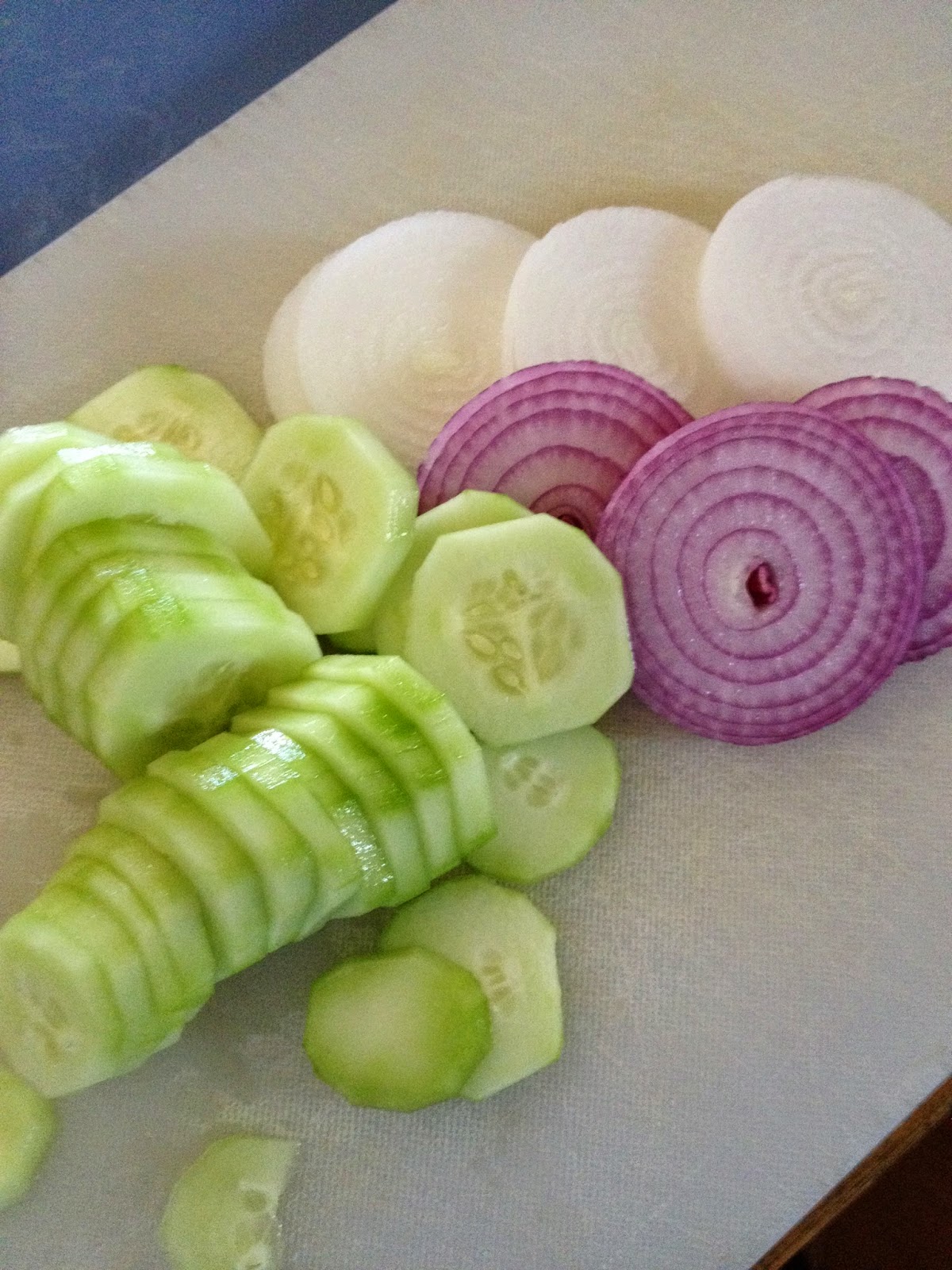 Dinner is Ready! Cucumbers and Onions