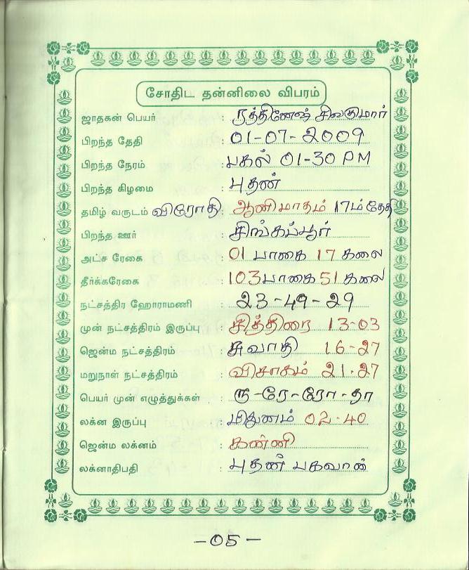 JOTHIDAMMATRIMONY JATHAGAM