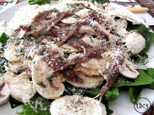 Ensalada De Espinacas Y Champiñones
