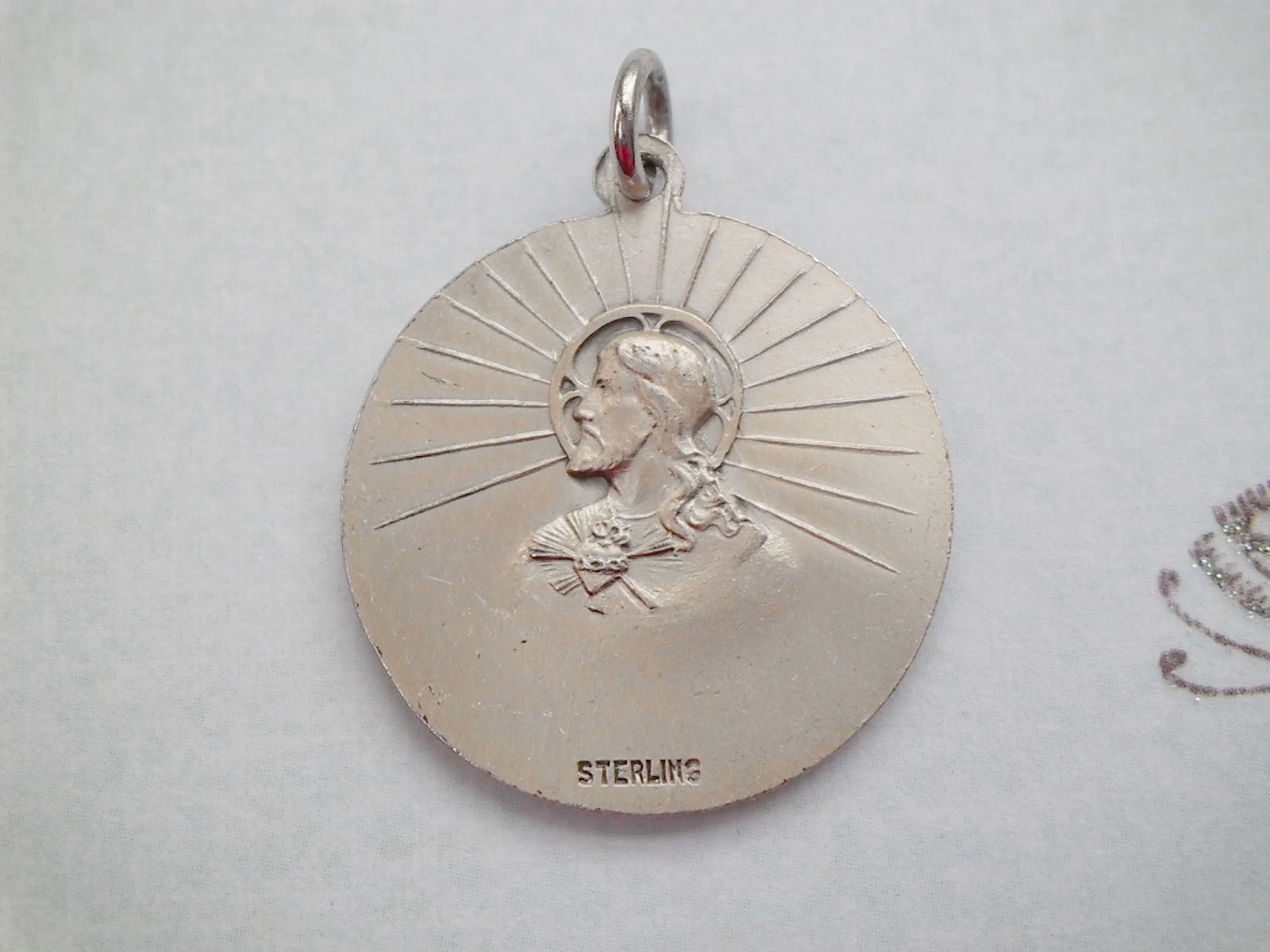 Vintage Religious Medals Vintage STERLING Silver Our Lady Of Good