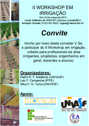 II Workshop em Irrigação