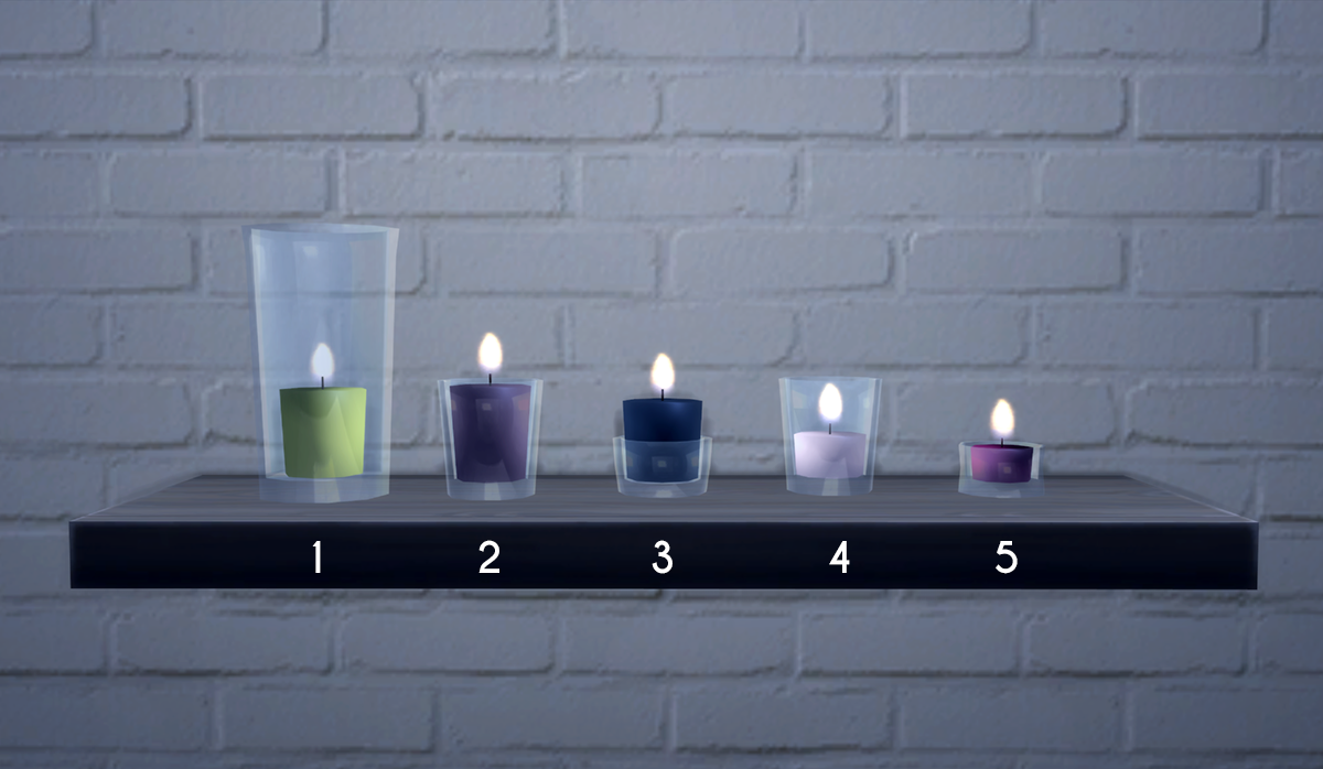My Sims 4 Blog: Glass Candles by OmorfiMera