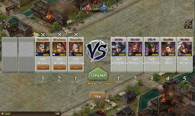 Bối cảnh của web game chiến thuật Công Thành Xưng Đế là ba nước Ngụy, Thục, Ngô
