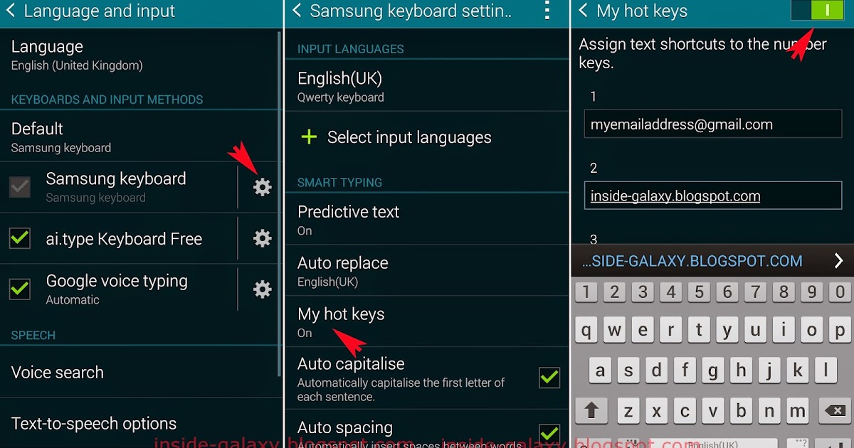 samsung keyboard shortcut for settings samsung keyboard shortcut for settings