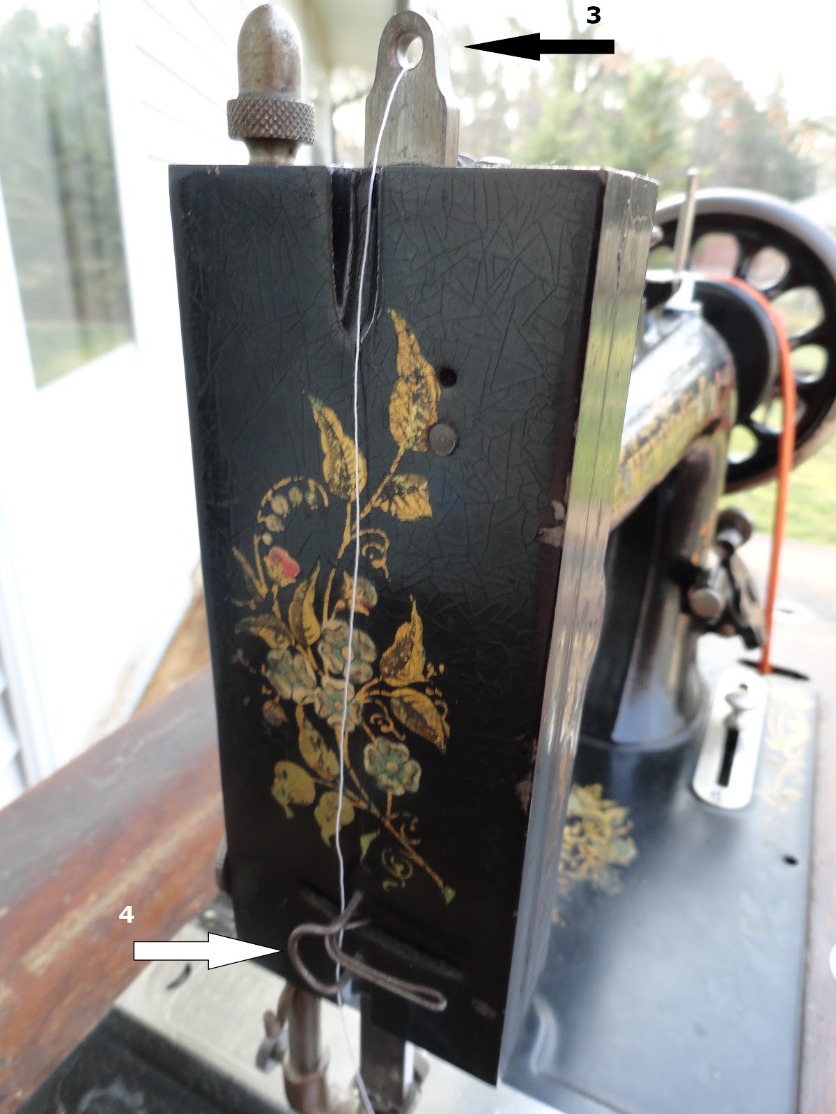 Sewing By Day How To Thread a New Home Treadle Sewing Machine
