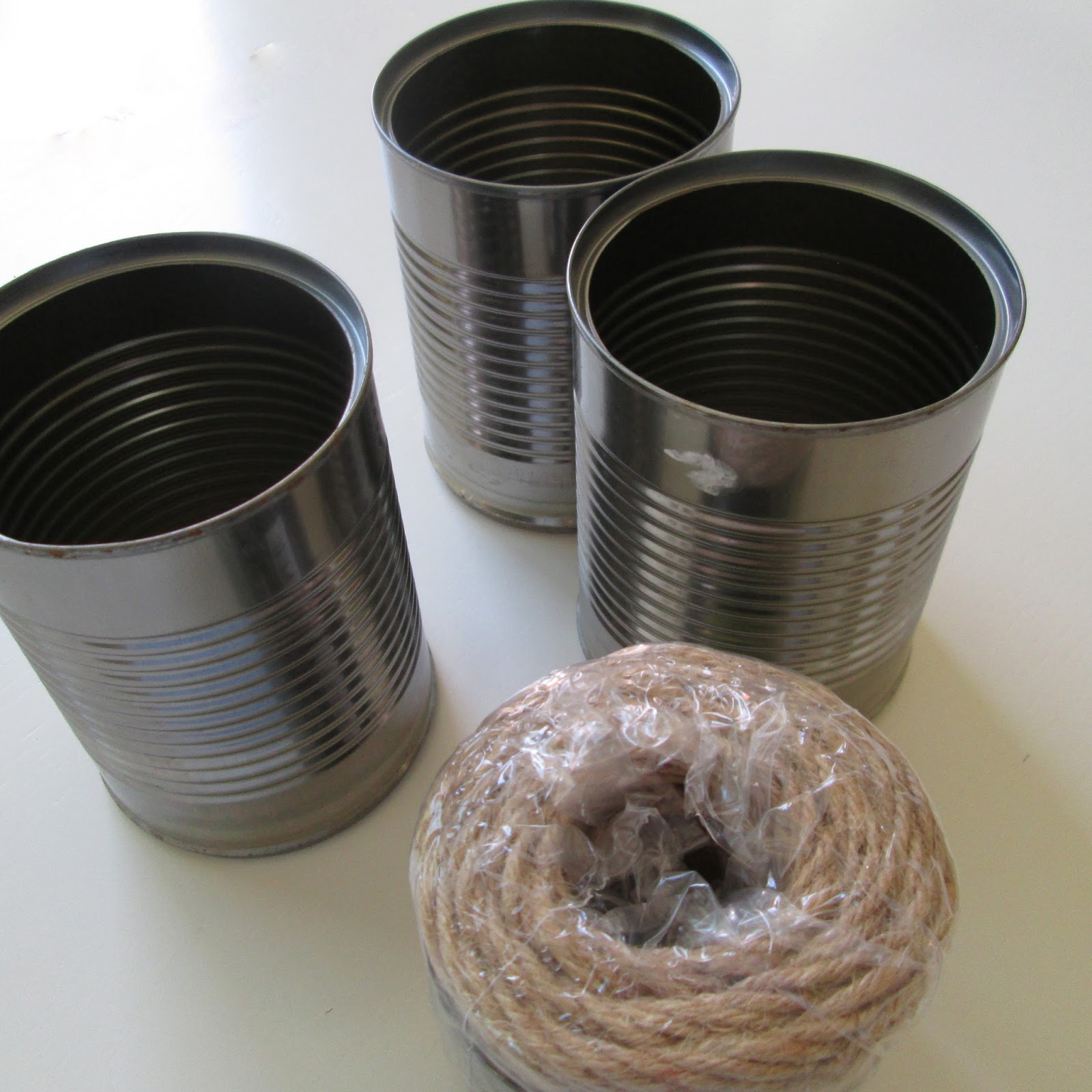 roommom27 Rope Tin Can Vases Easy DIY