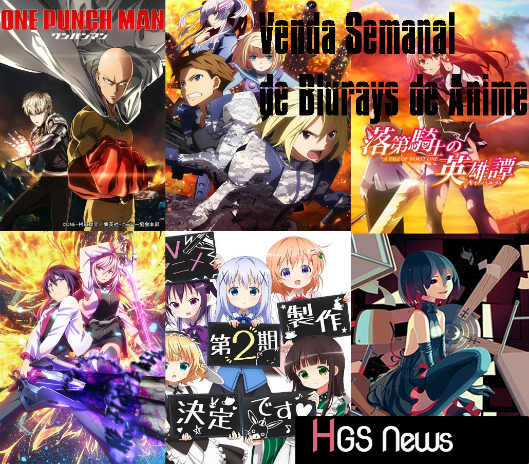 Ranking semanal de vendas de BD/DVD de animes (Março 24 - 30