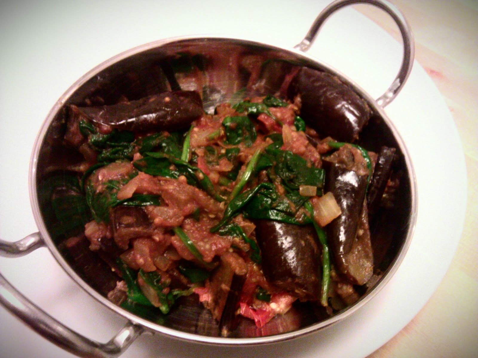 Everything Goes With Toast Spinach & aubergine curry
