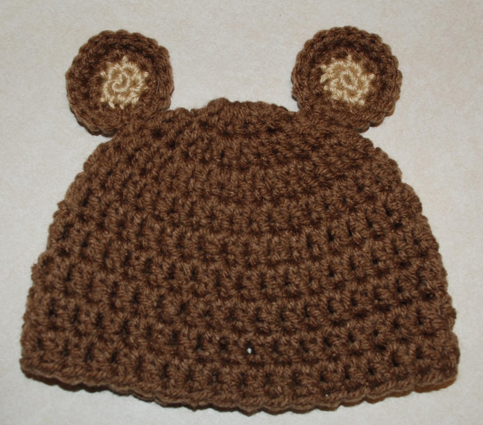 Amys Crochet Creative Creations: Crochet Newborn Bear Hat