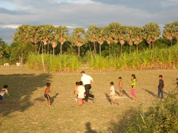 Playing soccer with the kids!