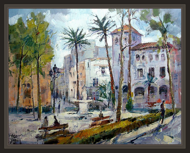SANT PERE DE RIBES-GARRAF-PAISAJES-PINTURA-CUADROS-ERNEST DESCALS- SANT PERE DE RIBES-GARRAF-PAISAJES-PINTURA-CUADROS-ERNEST DESCALS-