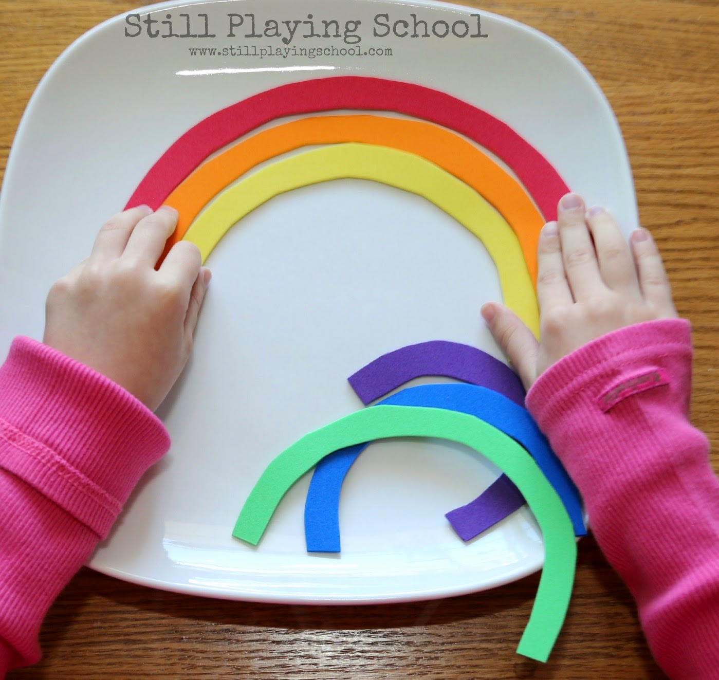 Rainbow Name Puzzles for Kids Still Playing School