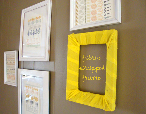 She Makes a Home *: DIY Fabric Wrapped Picture Frame