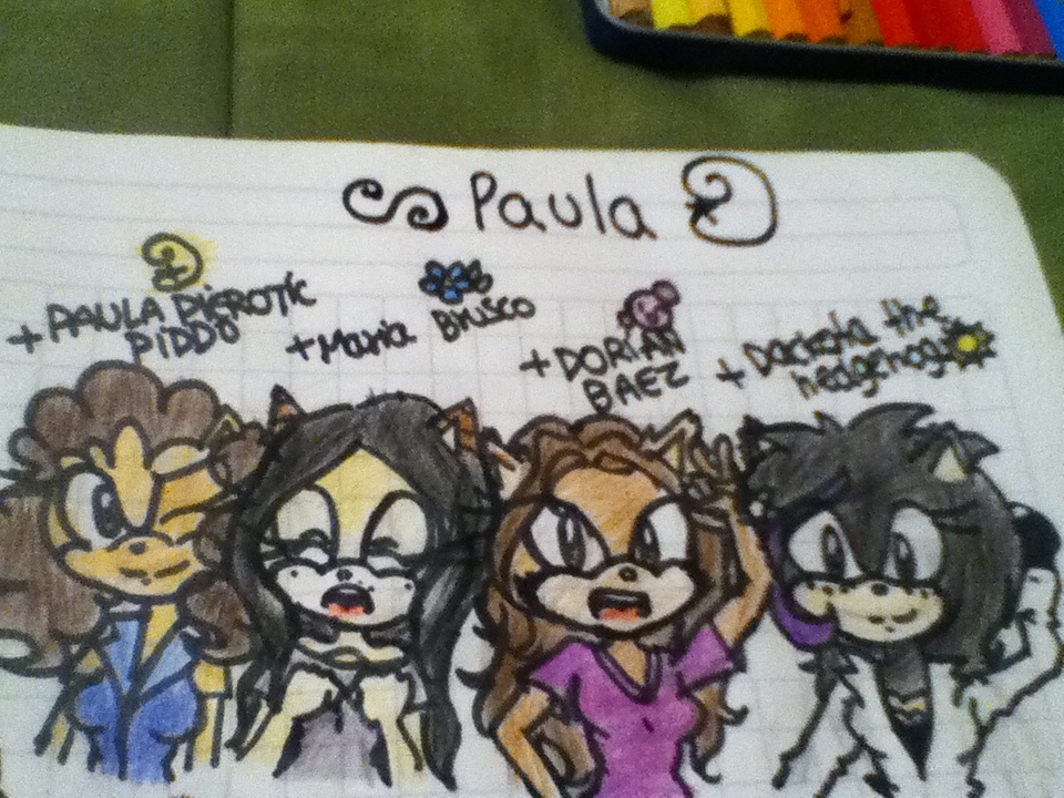 Un gran dibujo hecho por PAULA PIEROTIC el cual se lo dedico a tres personas y una de ellas soy yop