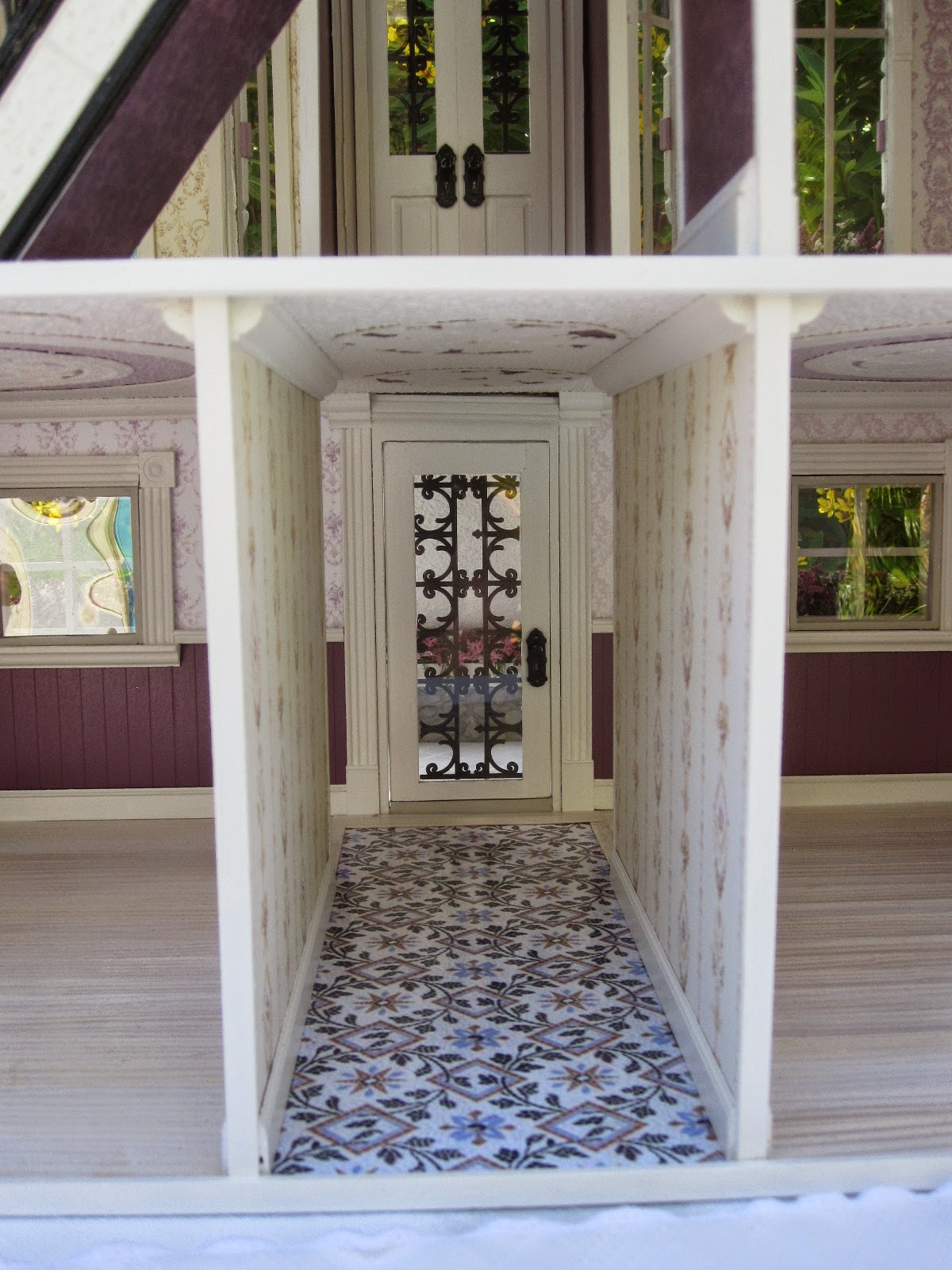 Dollhouses by Robin Carey "The Orchid House" Dollhouse with Shops