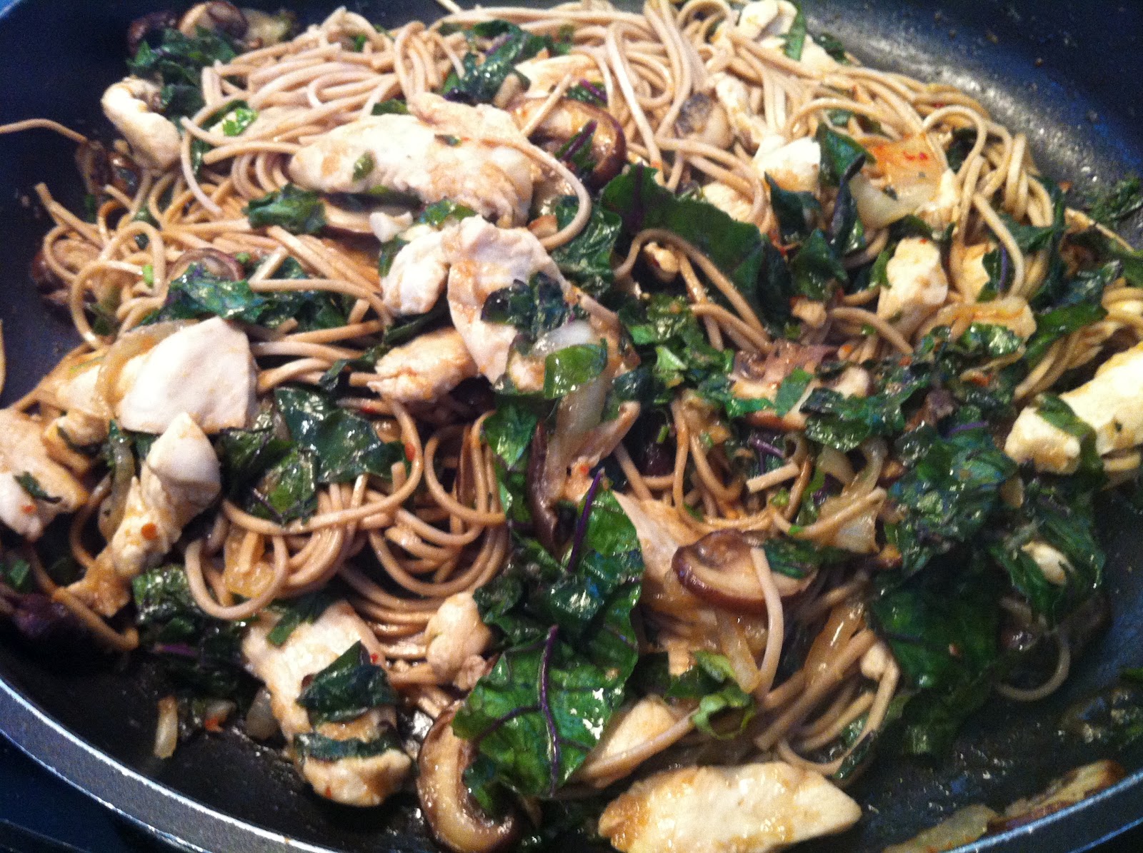 Recipes from 4EveryKitchen Chicken & Kale Pasta Asian Style