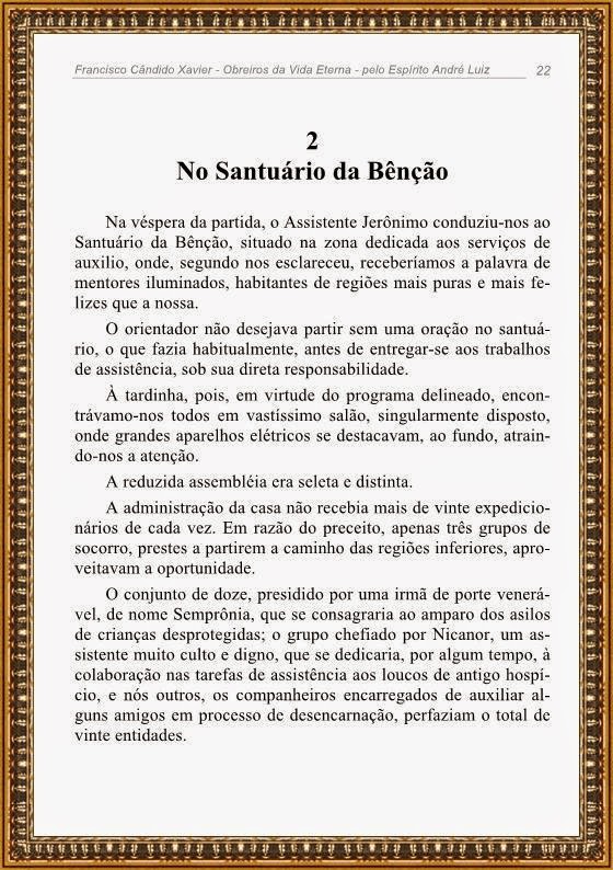 obreiros da vida eterna(serie nosso lar)02 NO SANTUARIO DA BENÇÃO PARTE 01