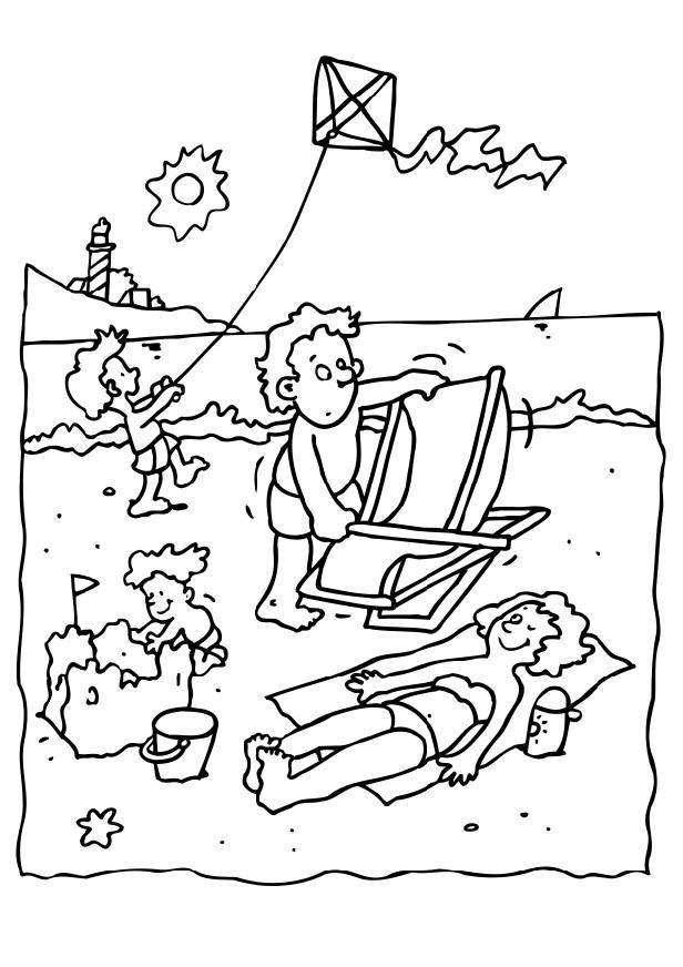 coloring beach