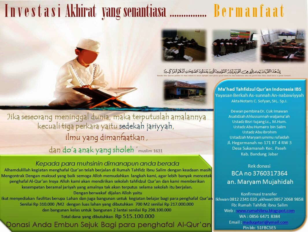 Proposal Donatur Rumah Tahfidz Goresan Proposal Donatur Rumah Tahfidz Goresan