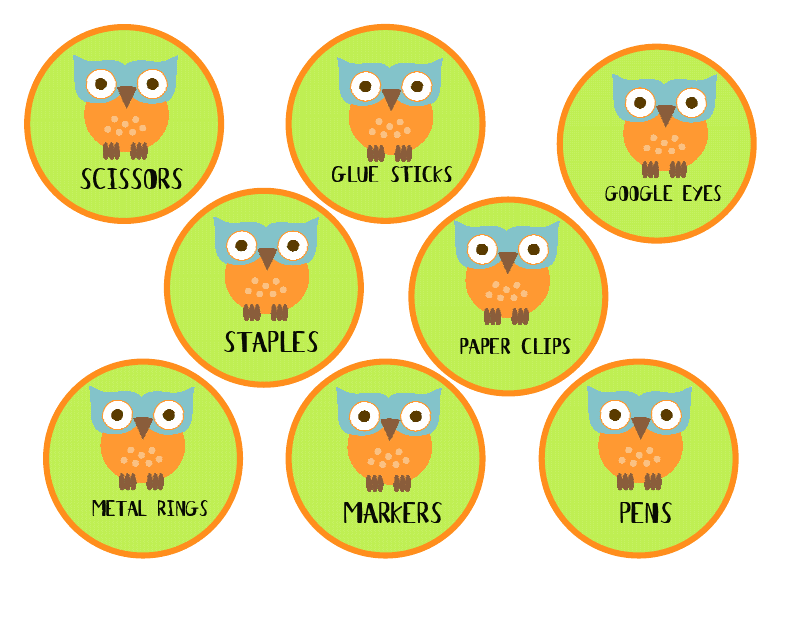 Teach it With Class Free Owl Labels