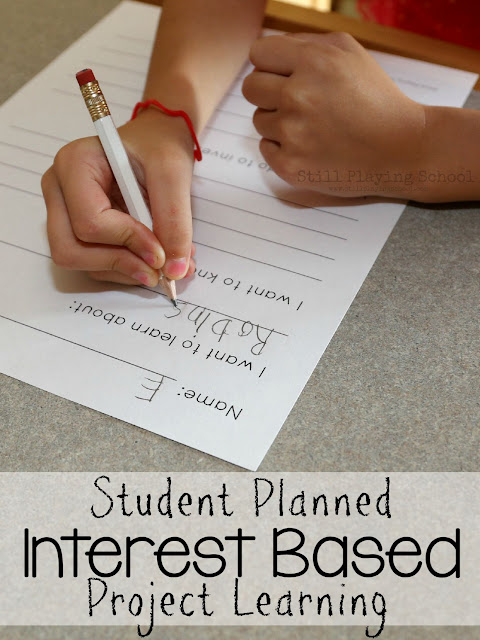 Focus students' interests in project based learning from Still Playing School