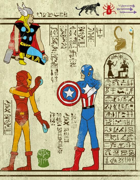 Мстители в стиле Древнего Египта