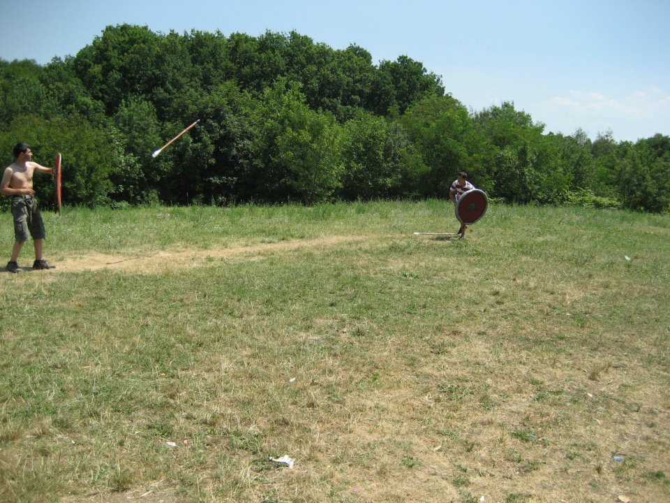 Buskador's LARP Larp boffer javelin live testing photos.