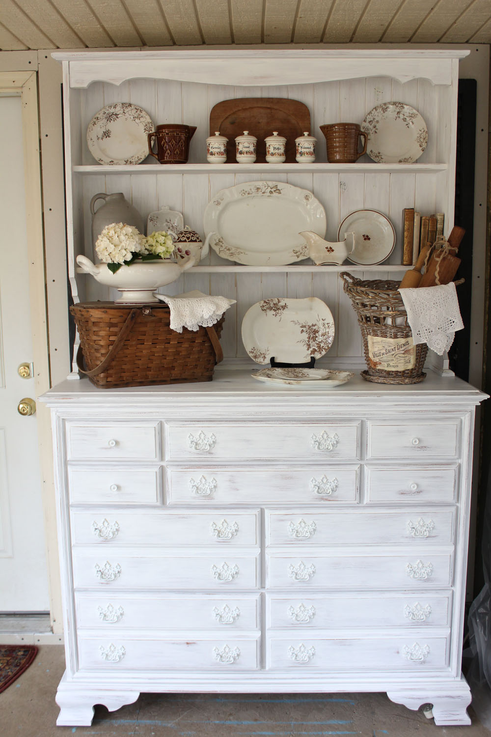 A Farmhouse Cupboard ReDo For The Porch...and a Free EBook... Itsy