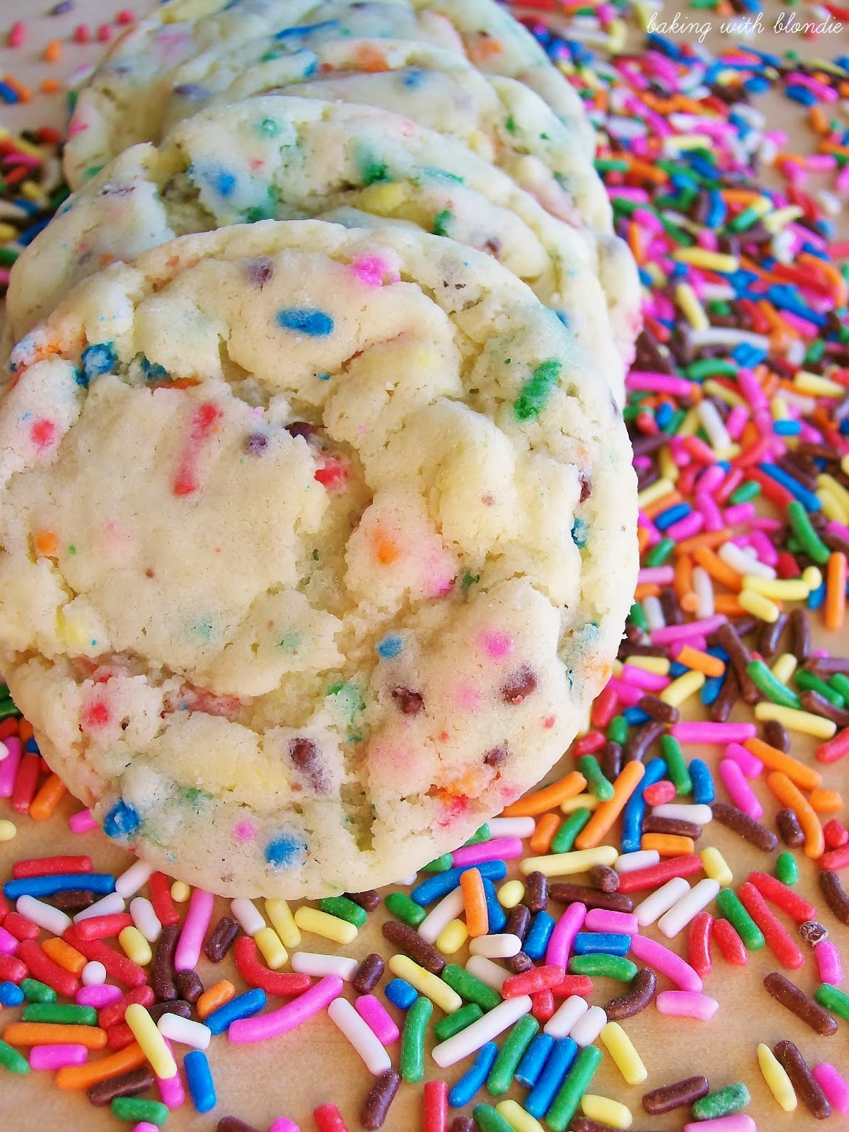 Funfetti Cookies with White Chocolate Chips