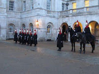 Changing of the guard. Horseguard Headquarters.