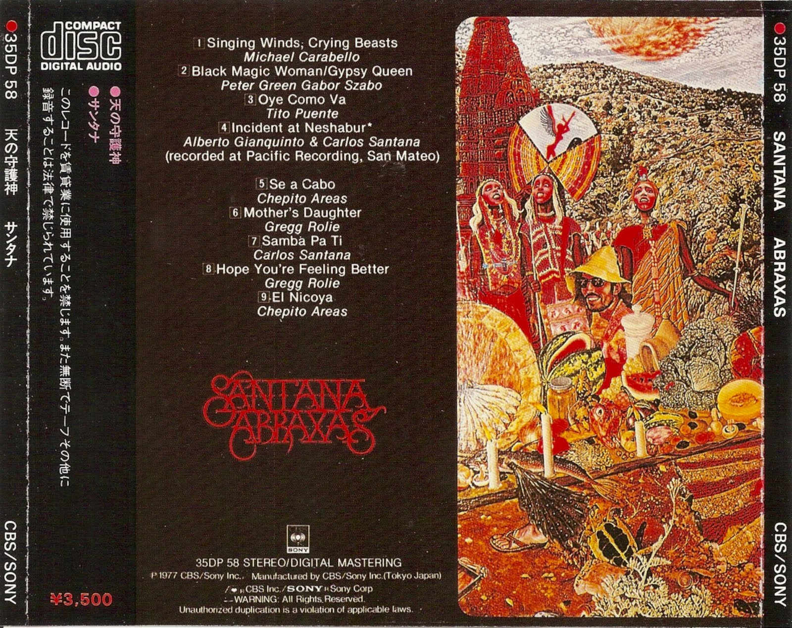 Carlos Santana, Abraxas Full Album Zip