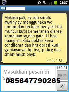 Testimoni Penyakit kutil kelamin