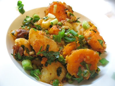 potato indian salad style chat masala pea tamarind